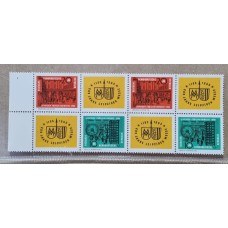 ALEMANIA ORIENTAL DDR SERIE COMPLETA DE ESTAMPILLAS NUEVAS MINT !!! SE-TENANT 20 + 20 y 10 + 10 FORMANDO TRIPTICOS MUY RARO 50 EUROS !!!